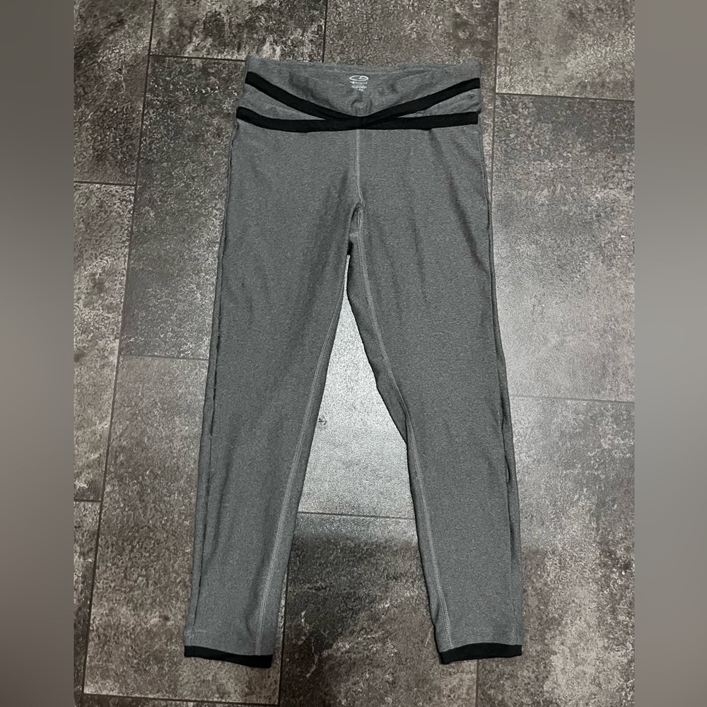Champion Grey with Black Duo Dry Leggings